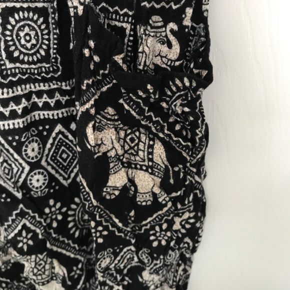 Bohemian Hippie Elephant Harem Pants XS/S High Waisted Loungewear Side Pocket - Picture 6 of 12